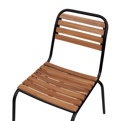 Conjunto de 6 cadeiras de jardim VALLESE Madeira de acácia Castanho