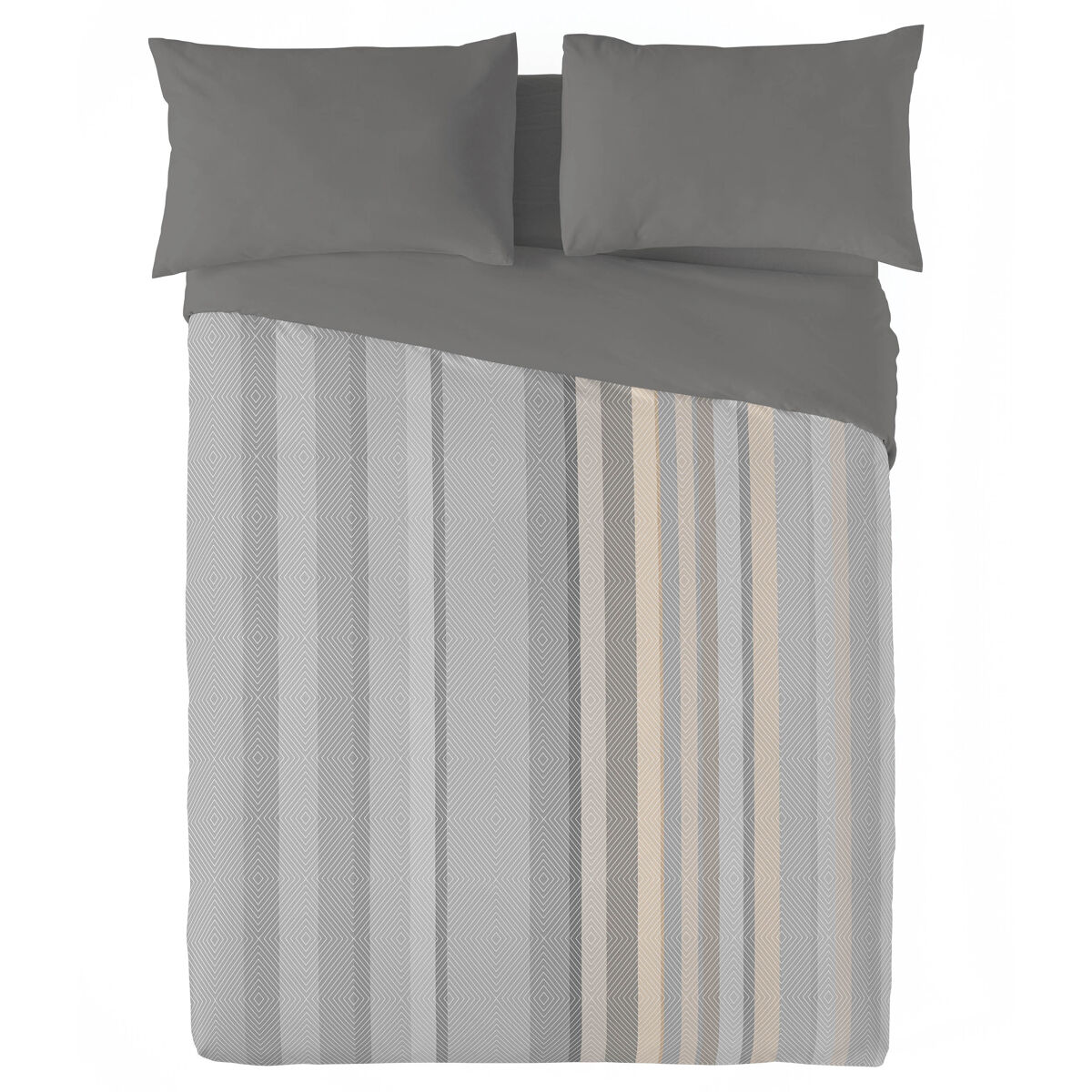 Naturals - funda nórdica estampada cama 180 - algodón extra suave - incluye 1 o 2 fundas de almohada - agata