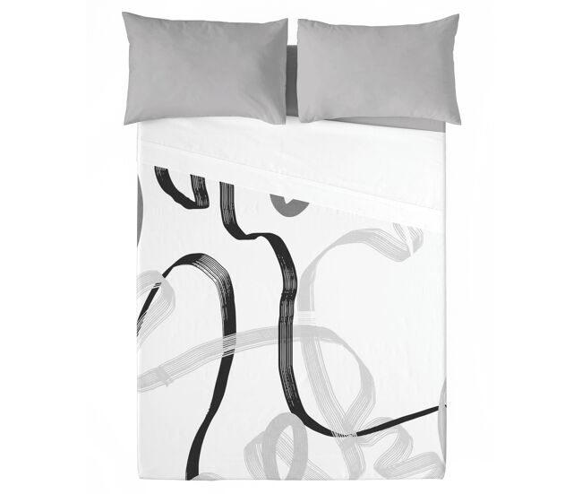 Naturals - juego de sábanas estampadas 3 piezas cama 135 - algodón extra suave - incluye sábana encimera + 1 funda de almohada + 1 sábana bajera- fabricado en españa - ribbon