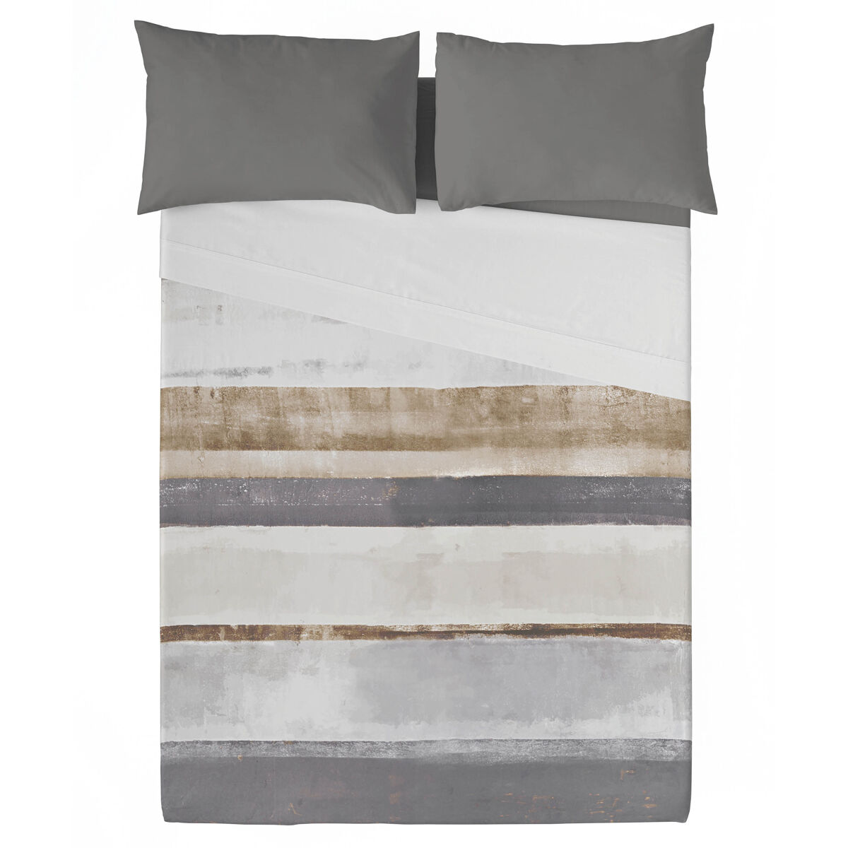 Naturals - juego de sábanas estampadas 4 piezas cama 180 - algodón extra suave - incluye sábana encimera + 2 fundas de almohada + 1 sábana bajera- fabricado en españa - alan
