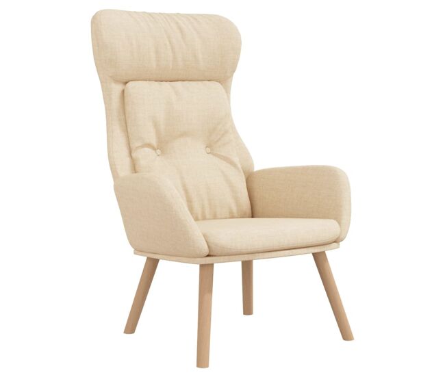 Vidaxl sillón de relax de tela color crema