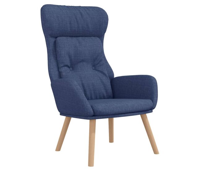 Vidaxl sillón de relax de tela azul