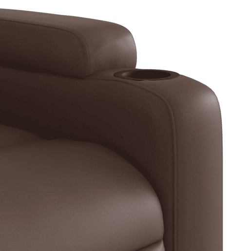 vidaXL Poltrona reclinável elevatória couro artificial castanho vidaXL Poltrona reclinável elevatória couro artificial castanho