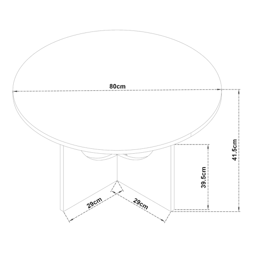 Mesa de centro Rindal 80x41,5 cm - Efeito carvalho en.casa