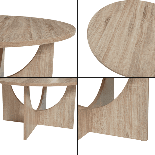 Mesa de centro Rindal 80x41,5 cm - Efeito carvalho en.casa