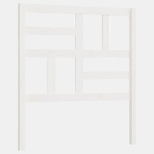 vidaXL Cabeceira de cama 106x4x104 cm pinho maciço branco