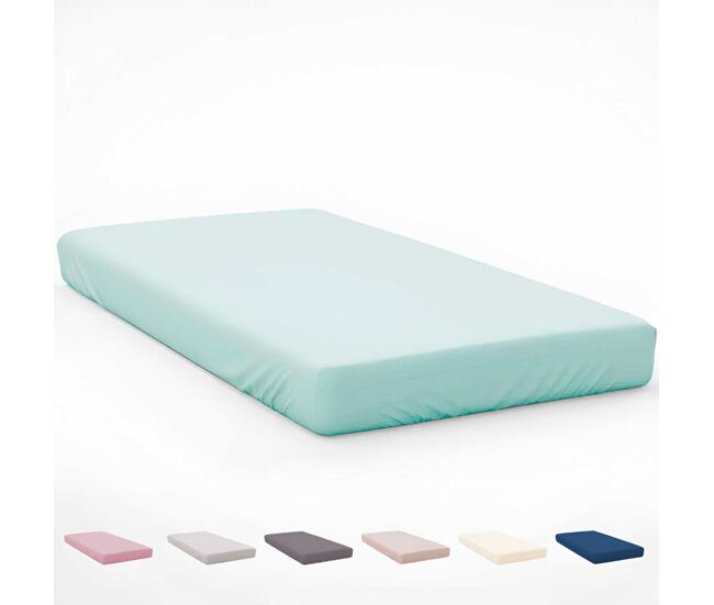 Icehome - sábana bajera ajustable cama 90 - microfibra poliéster - fabricado en españa - verde claro