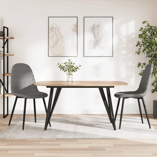 vidaXL Cadeiras de jantar 2 pcs veludo cinzento-claro vidaXL Cadeiras de jantar 2 pcs veludo cinzento-claro