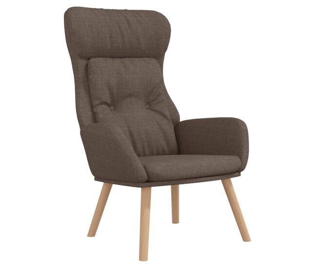 Vidaxl sillón de relax de tela gris taupé