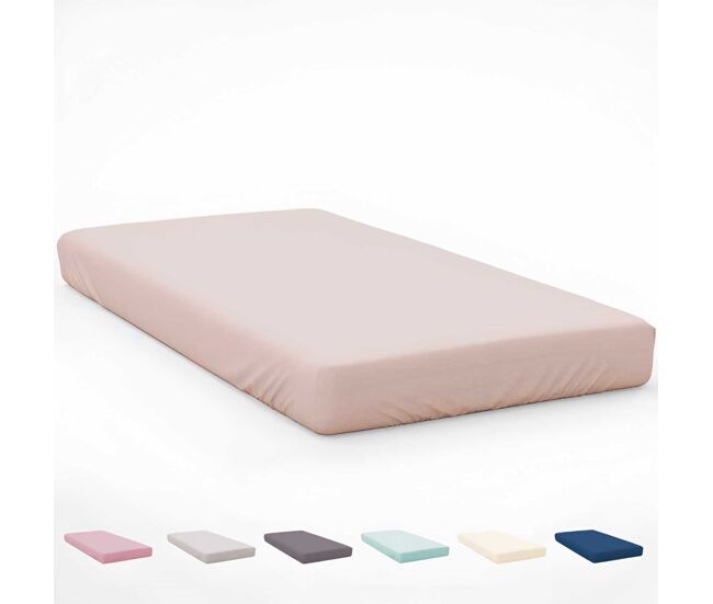 Icehome - sábana bajera ajustable cama 180 - microfibra poliéster - fabricado en españa - beige