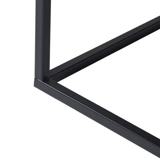 Mesa de centro Solund com 1 prateleira em aço 60x60x45cm - Preto mate en.casa