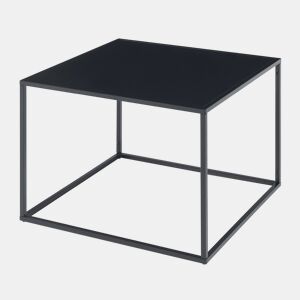 Mesa de centro Solund quadrada em aço 60x60x45cm - Preto mate en.casa