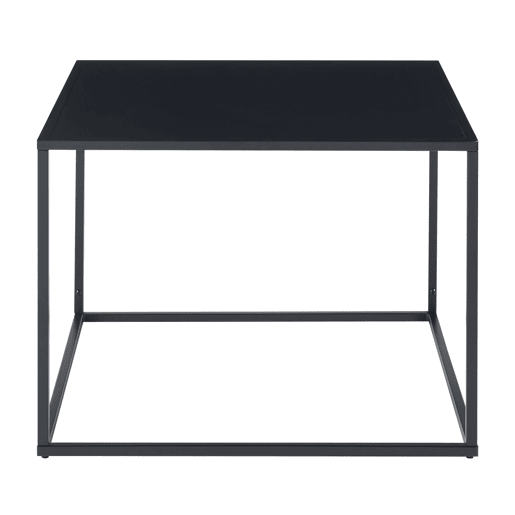 Mesa de centro Solund quadrada em aço 60x60x45cm - Preto mate en.casa