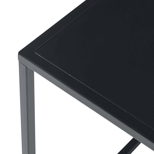 Mesa de centro Solund quadrada em aço 60x60x45cm - Preto mate en.casa