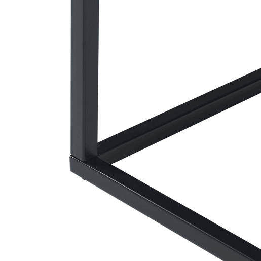 Mesa de centro Solund quadrada em aço 60x60x45cm - Preto mate en.casa