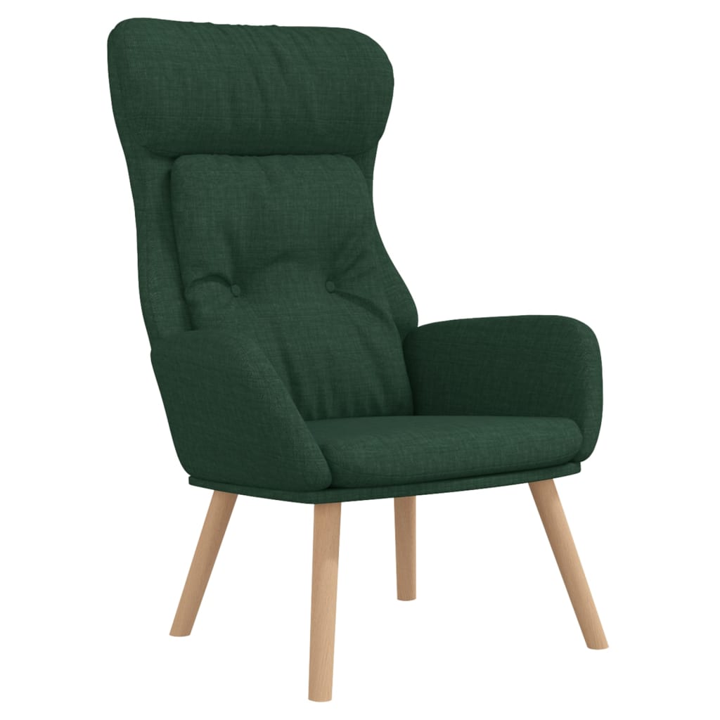 Vidaxl sillón de relax de tela verde oscuro