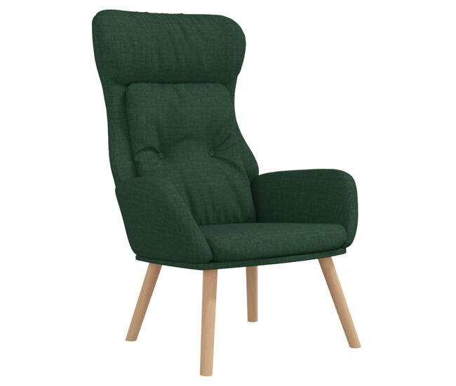 Vidaxl sillón de relax de tela verde oscuro