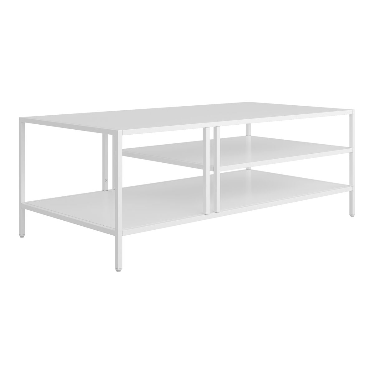 Mesa de centro kumlinge rectangular 40x110x55 cm - blanco [en.casa]