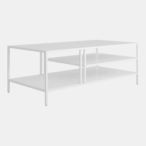 Mesa de centro retangular Kumlinge 40x110x55 cm - Branco en.casa