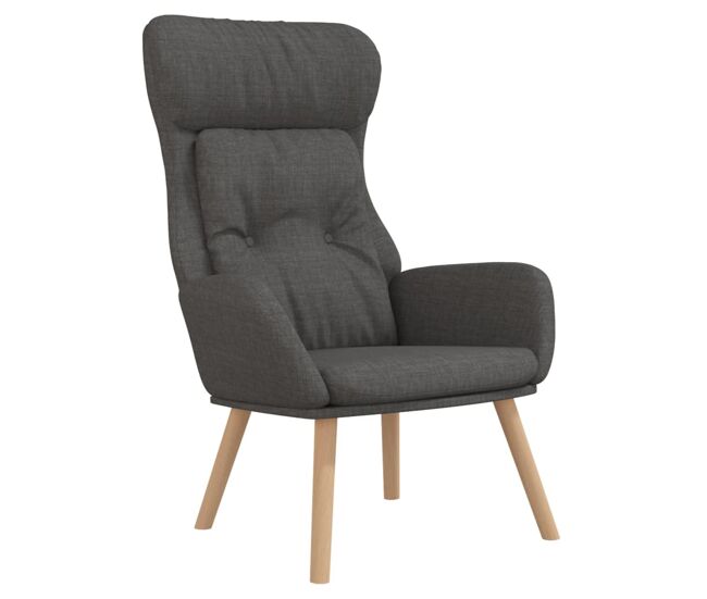 Vidaxl sillón de relax de tela gris oscuro