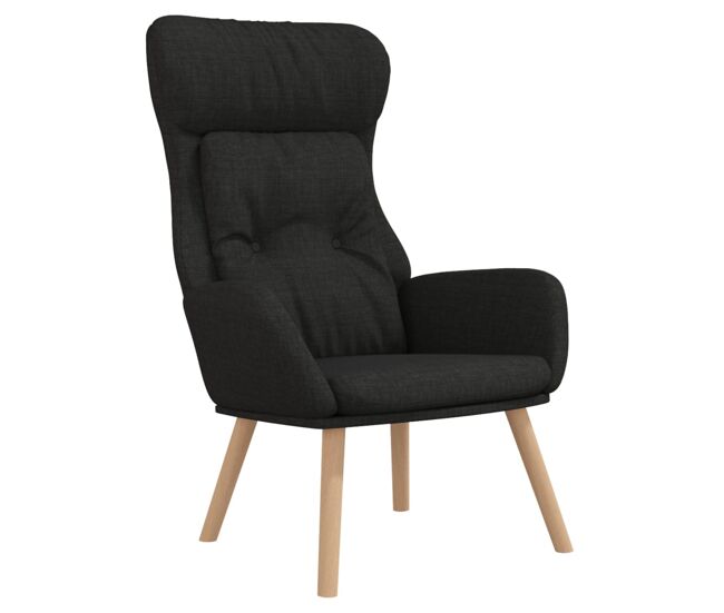 Vidaxl sillón de relax de tela negro