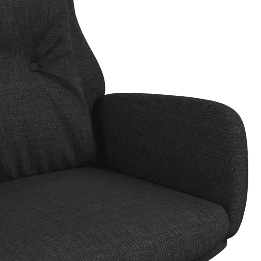 vidaXL Cadeira de descanso tecido preto vidaXL Cadeira de descanso tecido preto