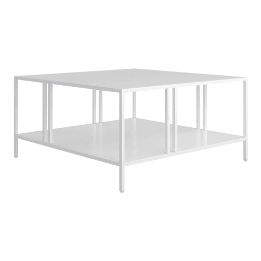 Mesa de centro quadrada Kumlinge 40x80x80 cm - Branco en.casa
