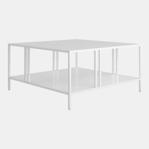 Mesa de centro quadrada Kumlinge 40x80x80 cm - Branco en.casa
