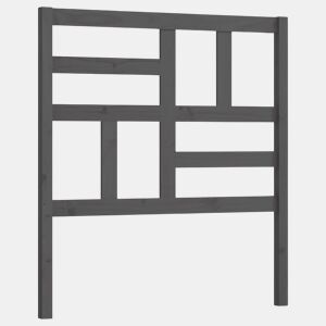 vidaXL Cabeceira de cama 96x4x104 cm pinho maciço cinzento
