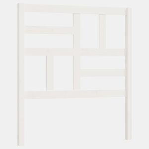 vidaXL Cabeceira de cama 81x4x104 cm pinho maciço branco