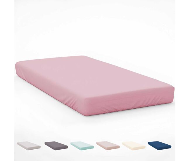 Icehome - sábana bajera ajustable cama 135 - microfibra poliéster - fabricado en españa - rosa viejo