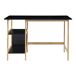 Escritorio Dønna con 2 estantes MDF Escritorio Dønna con 2 estantes MDF Negro/ Madera