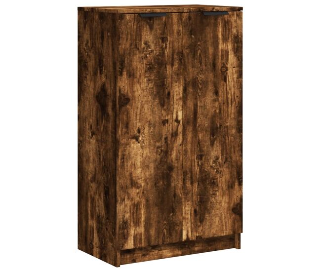 Vidaxl mueble zapatero madera contrachapada roble ahumado 59x35x100 cm