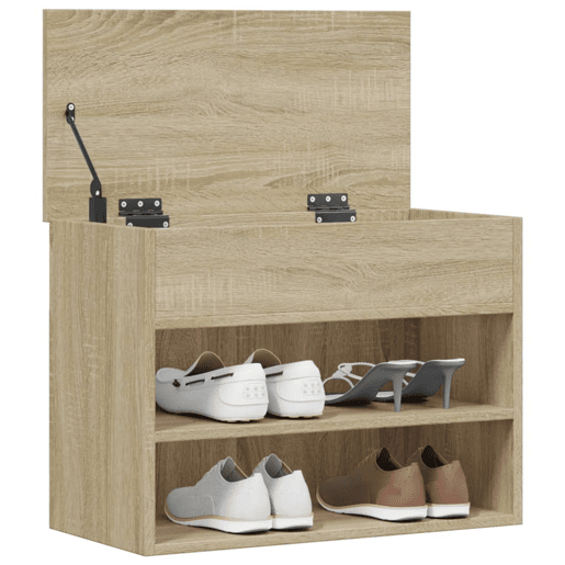 vidaXL Banco sapateira 60x30x45 cm derivados madeira carvalho sonoma vidaXL Banco sapateira 60x30x45 cm derivados madeira carvalho sonoma