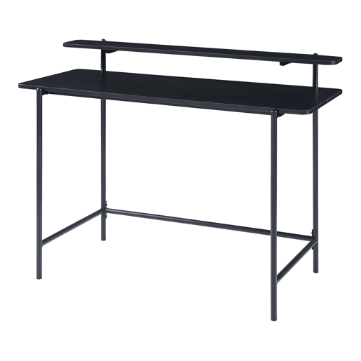 Secretária Samnanger com prateleira em aglomerado 120x55x88cm - Preto en.casa