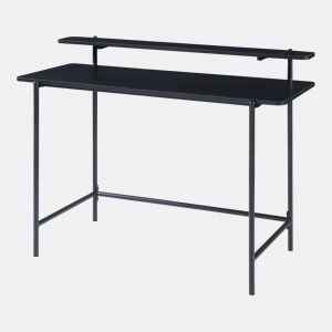 Secretária Samnanger com prateleira em aglomerado 120x55x88cm - Preto en.casa