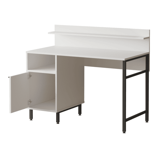 Secretária Fajaarire com compartimento 120x60x100cm - Branco en.casa