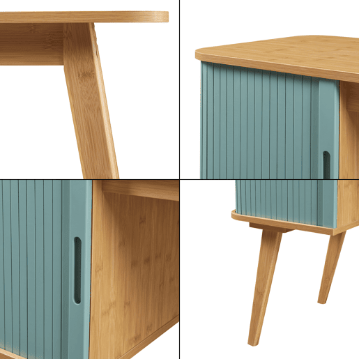 Secretária Tysvær com compartimento 75x105x48 cm - BambuAzul en.casa Secretária Tysvær com compartimento 75x105x48 cm - BambuAzul en.casa