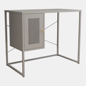 Secretária Sund com compartimento em aço 75x100x50cm - Cinzento en.casa