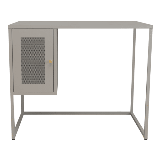 Secretária Sund com compartimento em aço 75x100x50cm - Cinzento en.casa
