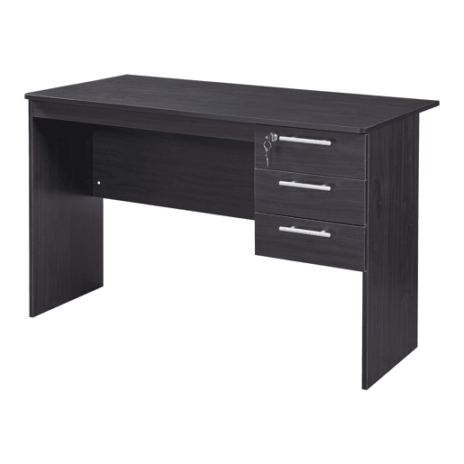 Secretária Ragunda com 3 gavetas em aglomerado 120x59x75cm - Efeito madeira en.casa