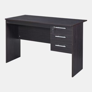 Secretária Ragunda com 3 gavetas em aglomerado 120x59x75cm - Efeito madeira en.casa