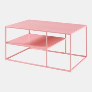 Mesa de centro Solund retangular em aço 45x90x60 cm - Rosa en.casa