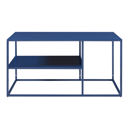 Mesa de centro Solund retangular em aço 45x90x60 cm - Azul marinho en.casa