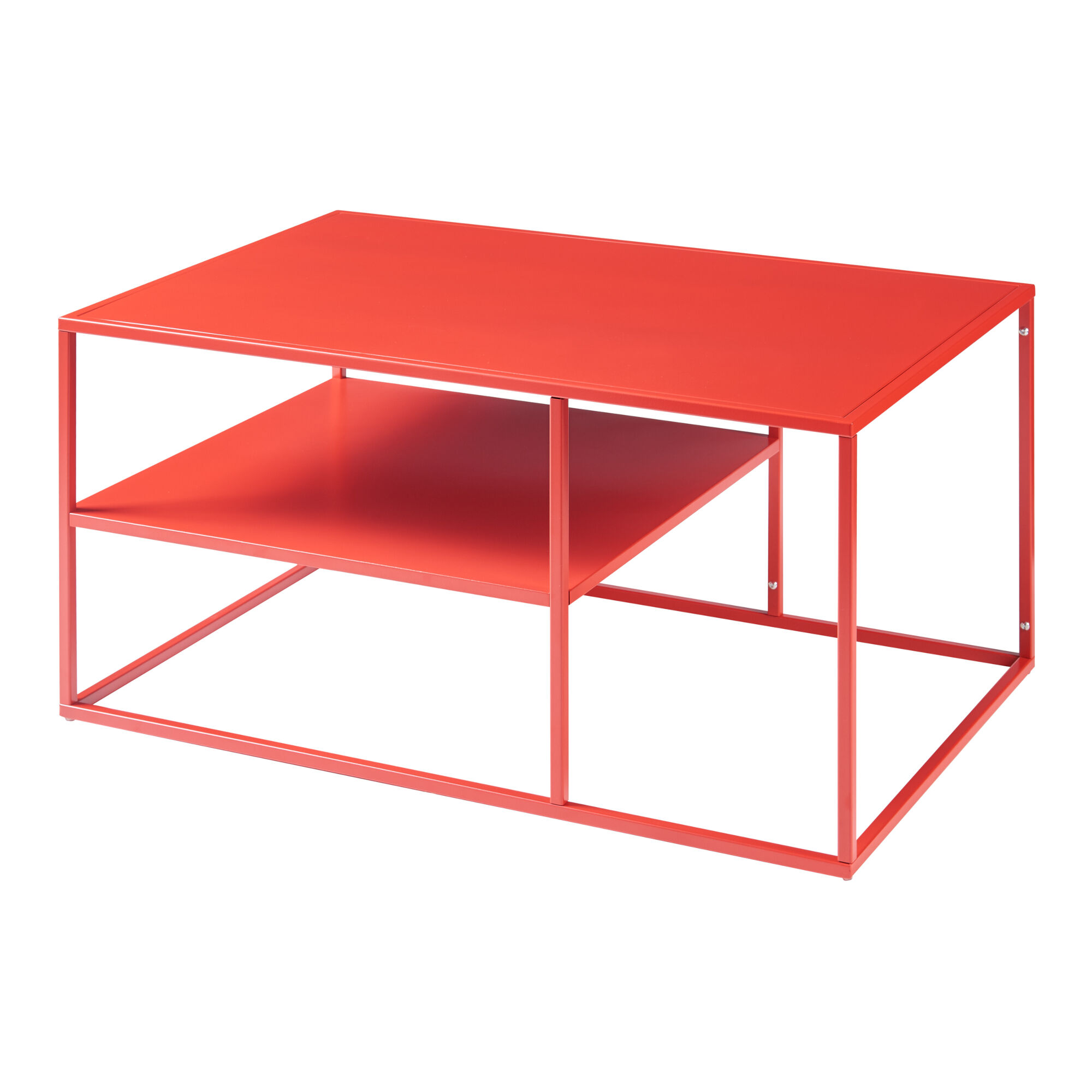 Mesa de centro Solund rectangular acero 60x90 Rojo