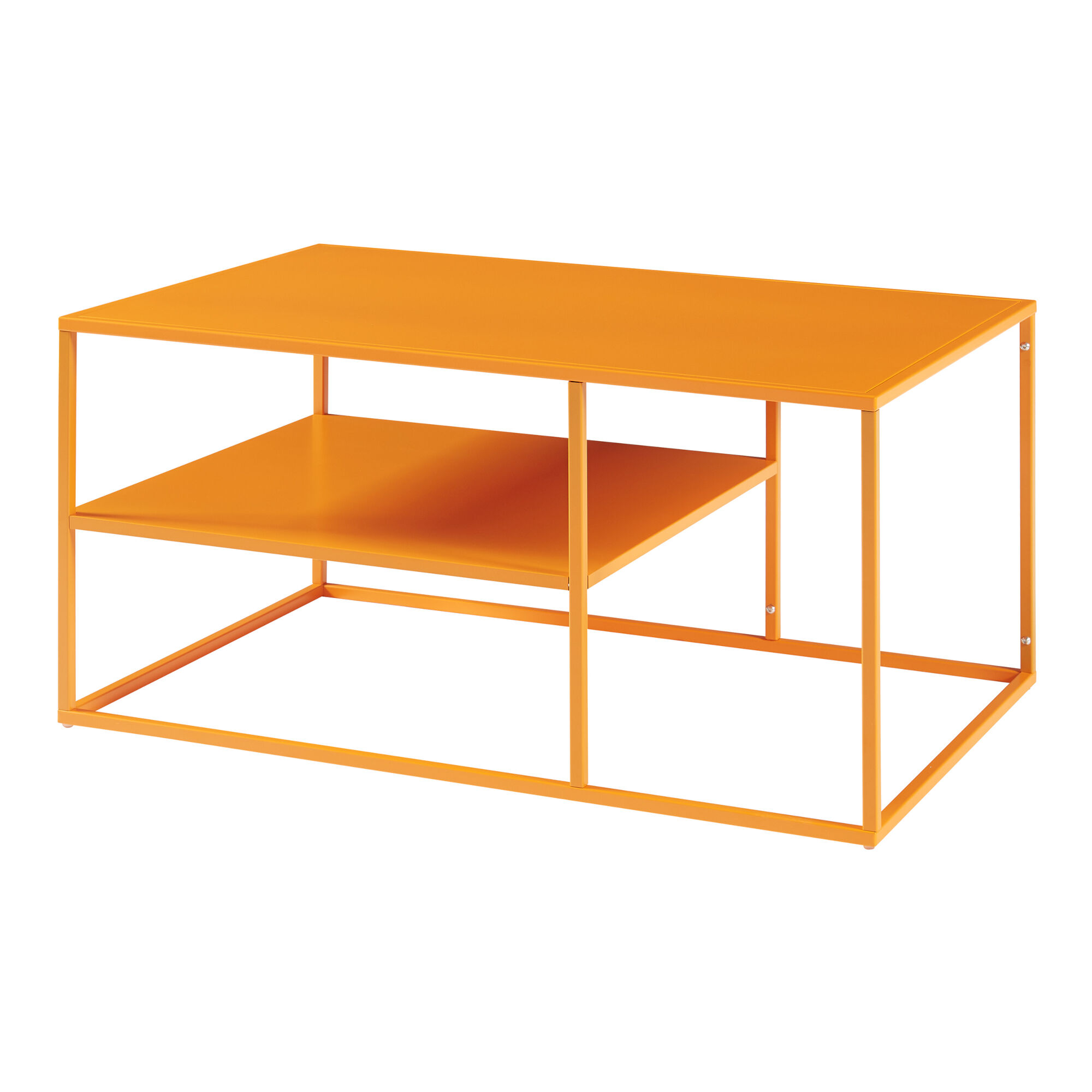 Mesa de centro Solund rectangular acero 60x90 Naranja