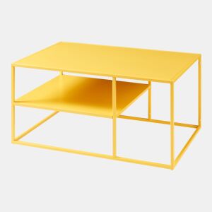 Mesa de centro Solund retangular em aço 45x90x60 cm - Amarela en.casa