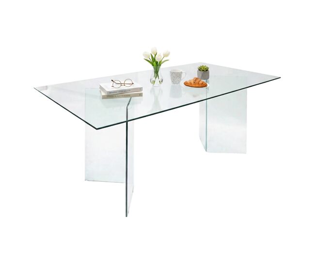 Mesa de jantar de vidro