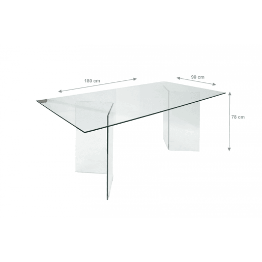 Mesa de jantar de vidro Mesa de jantar de vidro