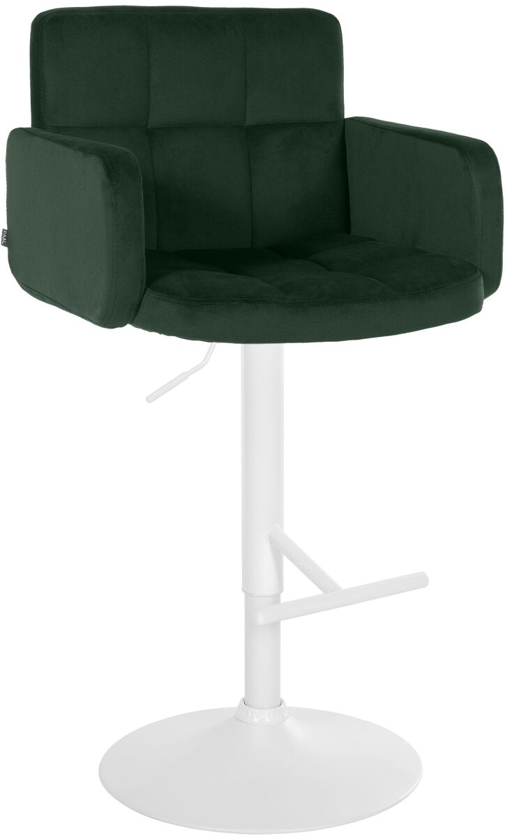 Taburete de bar los angeles terciopelo verde oscuro 56x60x93 cm